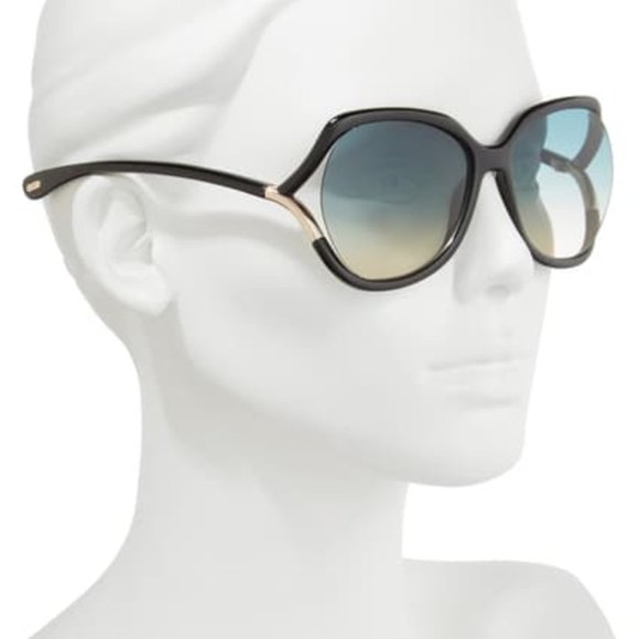 NEW Tom Ford 60mm Oversized Geometric Sunglasses
